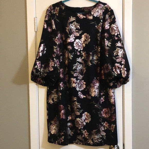 Marée Pour Toi Dresses & Skirts - Black Floral Print Dress